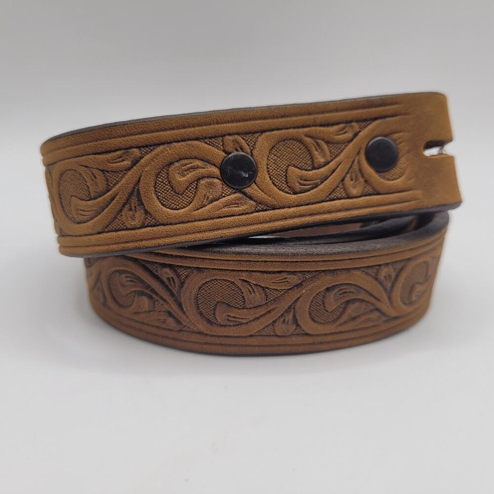 Justin Belt Girl 30 Brown Leather Aged Bark Western Scroll Trophy‎ 815BD Cowgirl